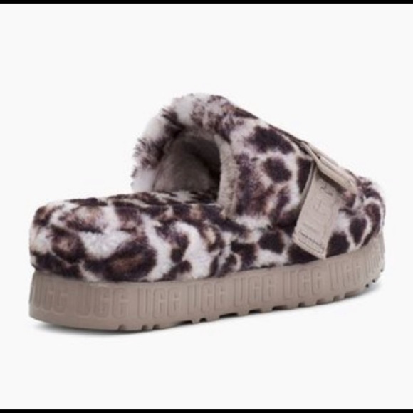 NEW UGG Women’s Fluffita Panther Print Slipper Slides Smokey Gray 6,7,8,9,10 - Picture 5 of 16